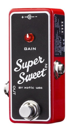 Pedal Overdrive Xotic Super Sweet Usa Envio Imediato C/ Nf-e