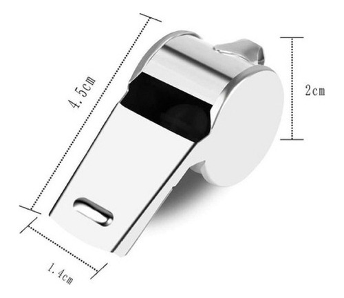 Apito Profissional De Metal Com Cordão Art Sport 2u