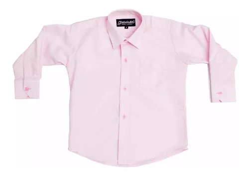 Mucho bien bueno Pericia menor Camisa Manga Larga De Vestir Rosa Pastel Con Tirantes Y Moño