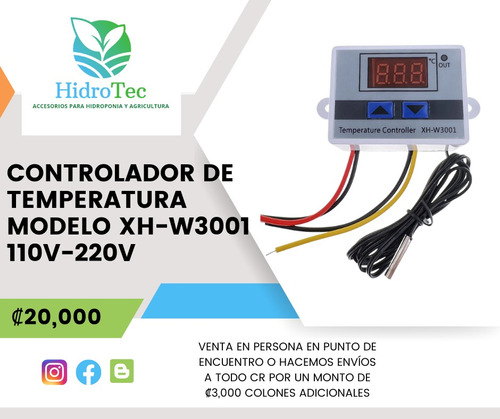 Controlador De Temperatura Modelo Xh-w3001 - 110v-220v