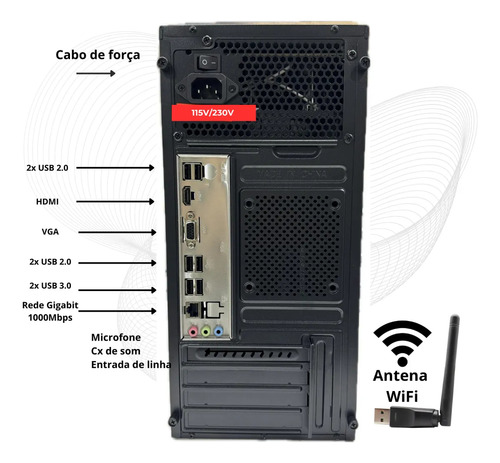 Computador Completo I5 16gb Ssd 256gb Monitor Mouse Teclado