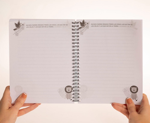 Imagen 3 de 6 de Cuaderno Con Versículo Animales