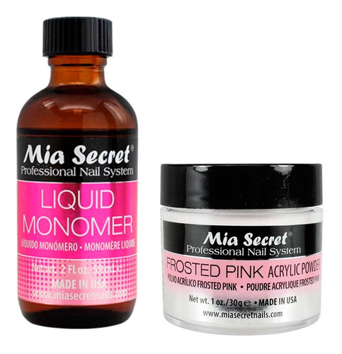 Mia Secret Liquido 59ml Y Polvo Acrilico Uñas 30gr. Nice