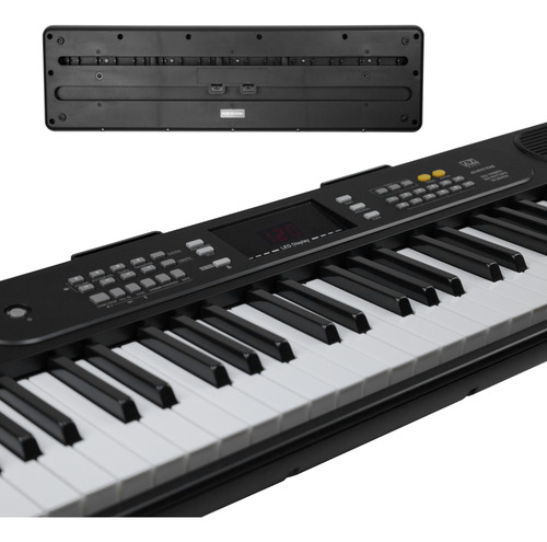 Teclado Musical 61 Teclas Az Keys Tone Preto C/ Fonte Bivolt