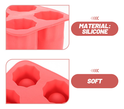 Molde De Vidrio Para Cubitos De Hielo Con Forma De 4 Tazas,