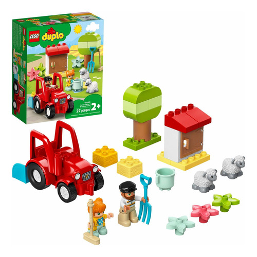 Figuras Para Armar Lego Duplo Town Farm Tractor  Animal Fgr