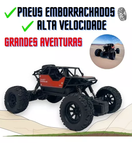 Carro Controle Remoto 4X4 Monster Stell Cavalay- Wellmix - Vermelho -  Vermelho