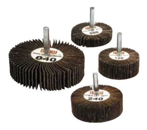 Rueda Flap 3x1x1/4in G40 Con Vástago X-88 Fandeli 16818 10pz