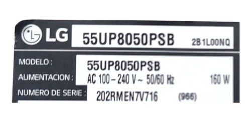 Main LG 55up8050psb / Eax69581