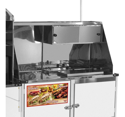 Carrinho 3 Em 1 Cefaz Hot Dog, Lanche Churrasco Blc12p/gs
