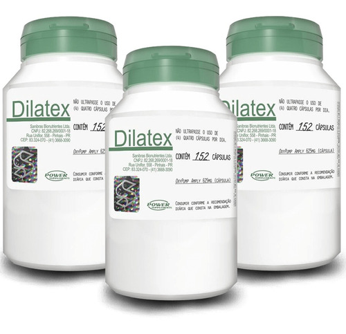 3x Vasodilatador Dilatex 152 Capsulas - Power Supplements