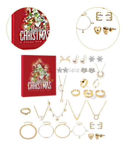 Calendario De Adviento De Joyas Regalo De Navidad Estilo B