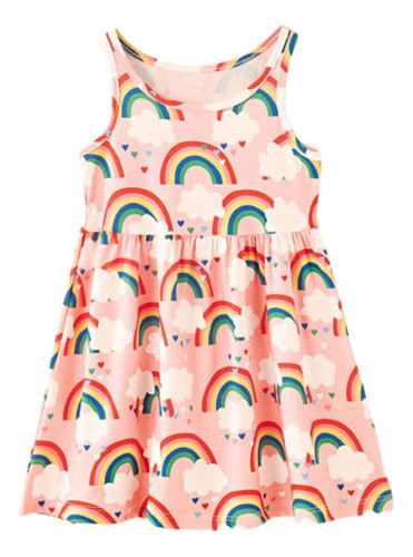 Vestido Sin Mangas Para Niña Con Arcoiris