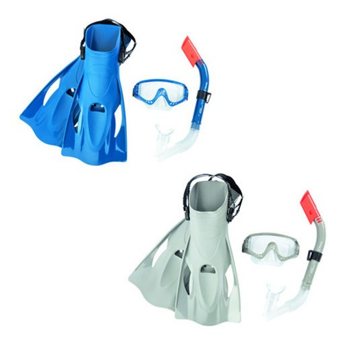 Juego Buceo Snorkel Lentes Y Patas De Rana Bestway Color Surtidos