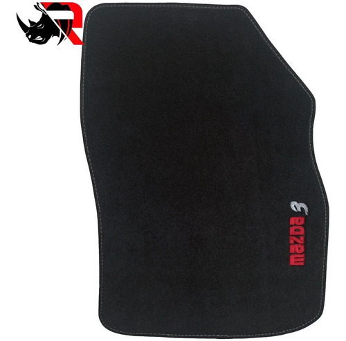 Imagen 3 de 5 de Tapetes Compatibles Con Mazda 3 Rojo - Blanco