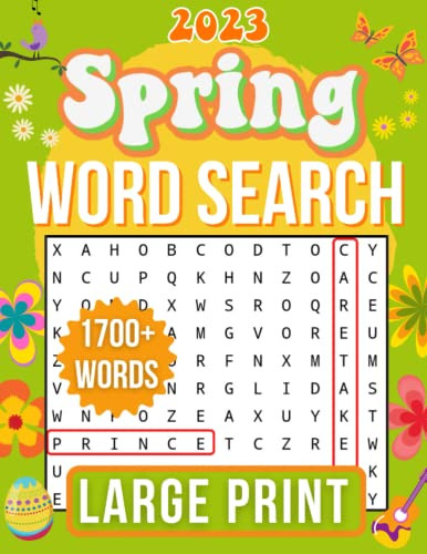 Book : Spring Word Search Large Print A New Fun And Relaxin