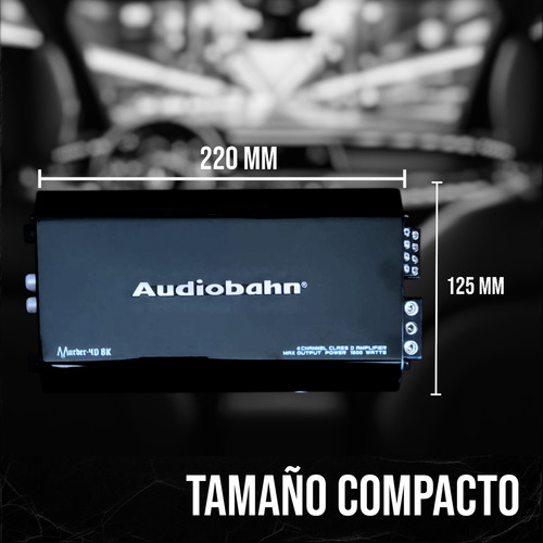 Amplificador Audiobahn Prime 4ch Murder 1500w Max Negro