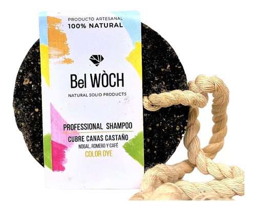  Shampoo Sólido Bel Wòch 100% Natural En Barra De Nogal