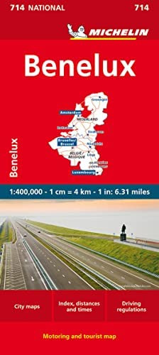 Libro: Michelin Benelux Map 714: Belgium, The Netherlands,