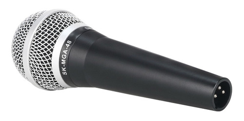 Microfone Profissional Dinâmico C/ Fio Skypix Mga 48 Preto