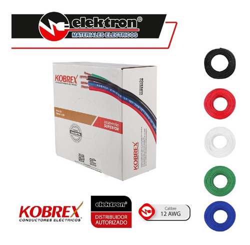 Imagen 2 de 7 de Kit 3 Cajas 100 Mts, Cal 12 Kobrex (colores A Elegir)