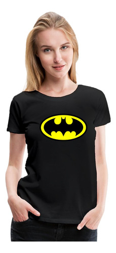 Polera Batman Superheroe Algodon  Mujer/niña