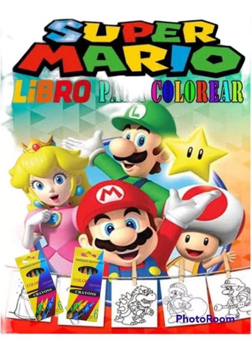 30 Cuadernillos Para Colorear Mario Bros 30 Crayolitas