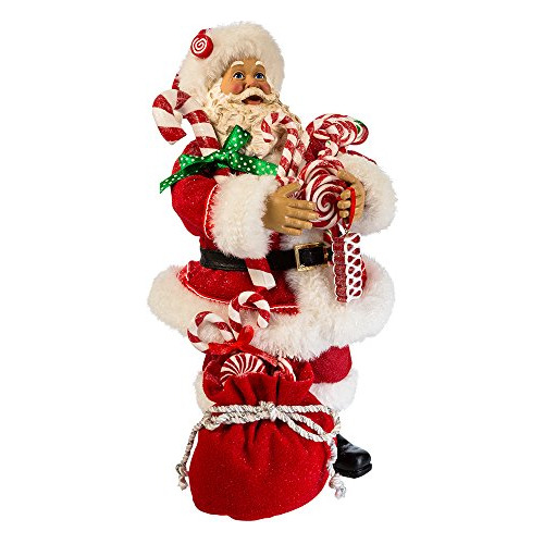 Figura De Papá Noel De 26.67 Cm Dulces Y Saco De Kurt ...