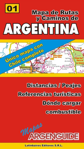 Imagen 1 de 1 de Mapa De Argentina Todas Las Rutas Y Caminos Argenguide