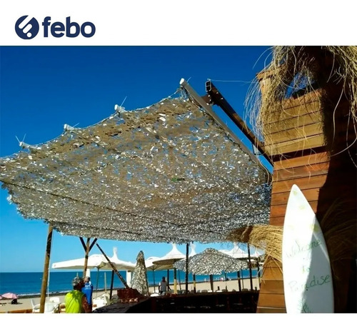 Imagen 3 de 10 de Red Malla Sombra Decoración- Malla Camuflaje 3x3 Metros Febo