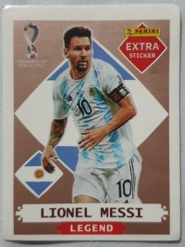 Imagen 1 de 4 de Messi Bronce Album Panini Qatar 2022 Ficha 100% Original