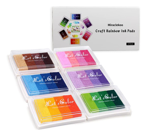 Miraclekoo &ndash; Set De Timbres Color Arco Iris, Conjunto