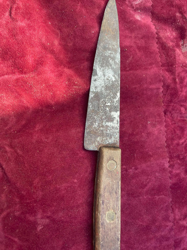 Cuchilla Acero Al Carbon Sueca Eskilstuna Hoja 14 Cm Vieja Marrón (Usado)
