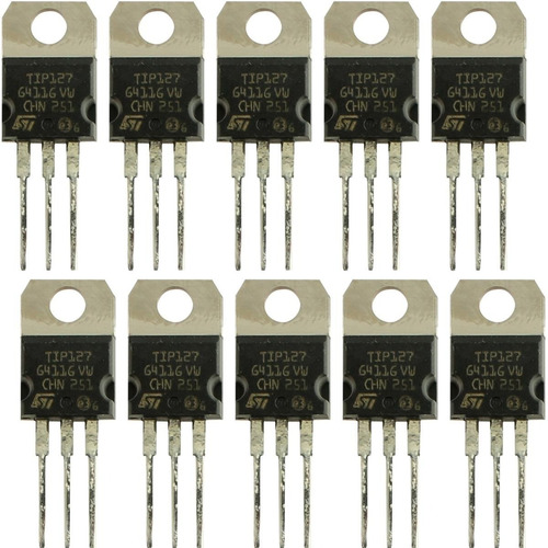 Transistor Tip127 Pnp 100v 5a - 10 Peças Para Projetos