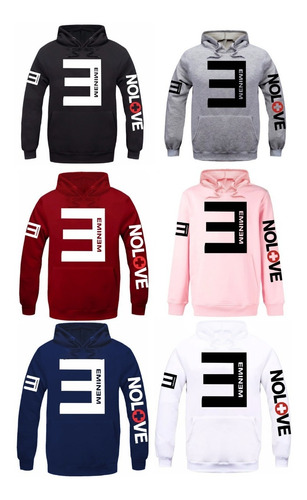 Blusa Moletom Eminem Nolove Rap Casaco Canguru Promoção