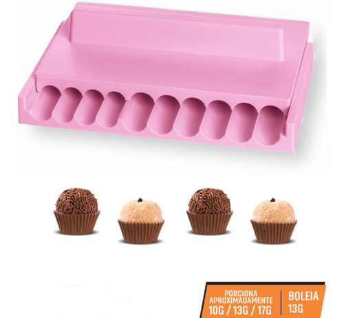 Imagem 5 de 6 de Placa Boleadora Doces Brigadeiro Rosa Promoção 10g 13g E 17