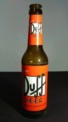 Botella De Cerveza Duff Beer Vintage Retro De Colección