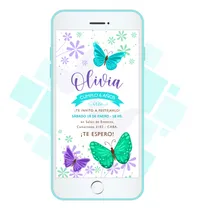 Comprar Invitación Virtual Digital Imagen - Mariposas (modelo 1)