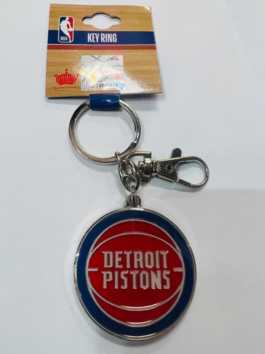 Llavero Metálico Nba Detroit Pistons Logo.