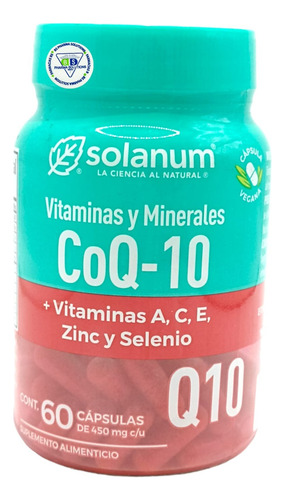 Solanum Vitaminas Y Minerales Coq-10 C/60caps De 450mg