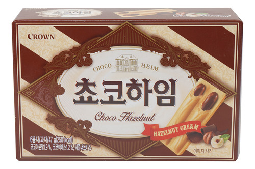 Galleta Coreana Rellena Heim Chocolate, Crown 47 G