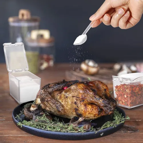 Anberky Clear Seasoning Box 4 Ratch De Condimento Acrílico C