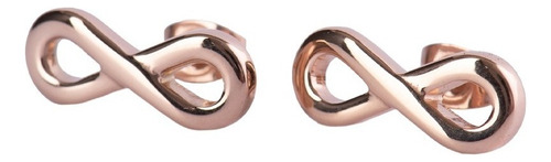 Aretes Mujer Infinito Acero Inoxidable, Regalo Mujer Luckyly Color Oro Rosa