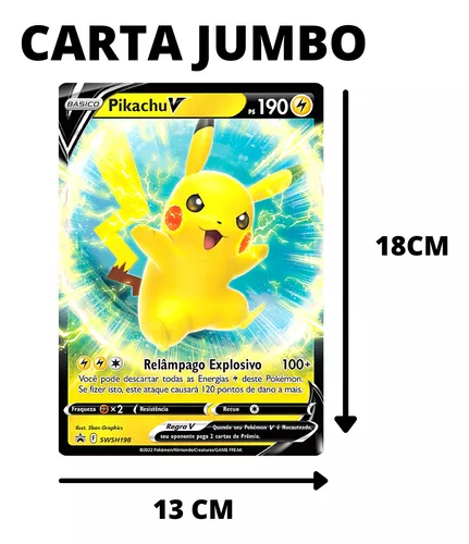 Carta Pokemon Jumbo Pikachu V (port) Original - Hobbies e coleções -  Centro, Itajaí 1234938112