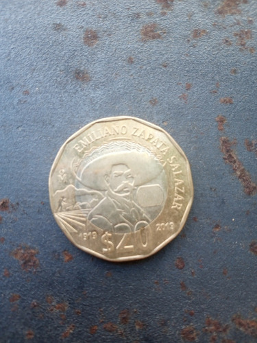 Moneda De 20 Pesos Emiliano Zapata Salazar 