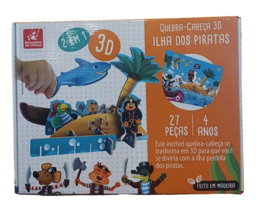 Quebra-cabeça 3d Ilha Piratas 2662 Brincadeira De Criança