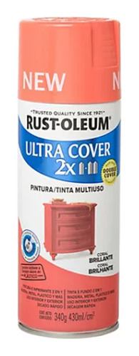 Pintura Aerosol Ultra Cover 2x Coral Brillante 340 Gr