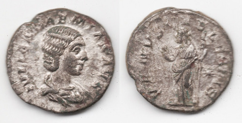 Imagen 1 de 1 de Moneda Romana Denario, Emp. Julia Soaemias, 218-222 Dc. L175