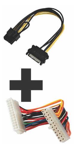 Cable Extension 24 Pin+ Cable Sata Macho A 8 Pin Macho Pc