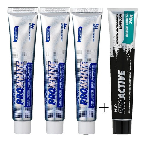 3+1u Gel Dental Pro White + Blanqueador Dientes C/aloe Vera